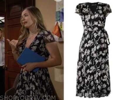 Bold and the Beautiful: November 2022 Hope's Blue Floral Dress ...