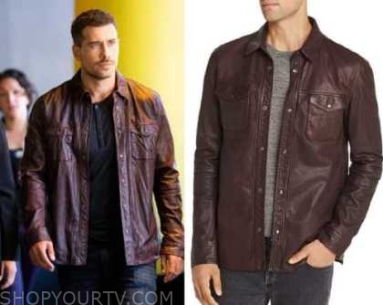 Law and Order SVU: Season 24 Epsiode 7 Joe's Burgundy Leather Shirt ...