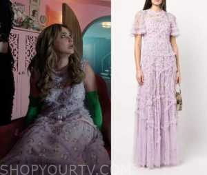 Chucky: Season 2 Episode 4 Nica's Purple Floral Chiffon Gown | Shop Your TV