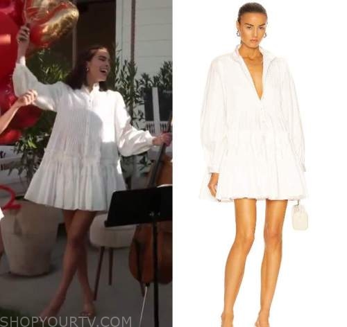 The Culpo Sisters Season 1 Episode 1 Olivias White Pleat Mini Dress