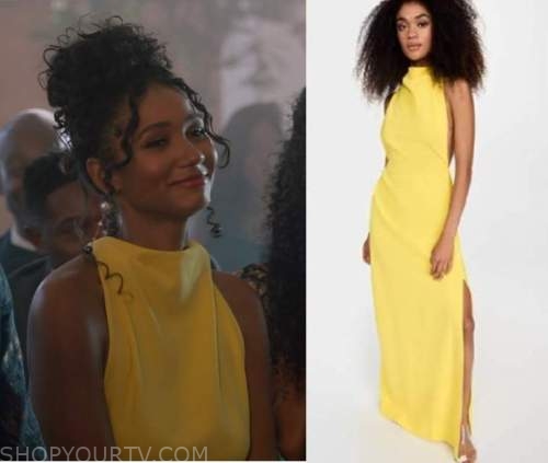 All American: Season 5 Episode 4 Layla's Yellow Halter Gown