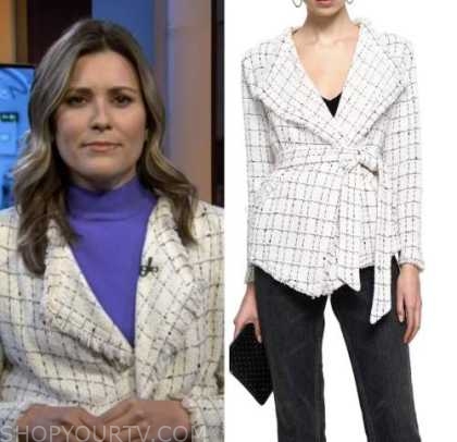 The Today Show: December 2022 Erin McLaughlin 's White Tweed Check ...