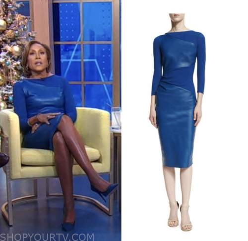 Good Morning America: December 2022 Robin Roberts's Blue Leather Panel ...