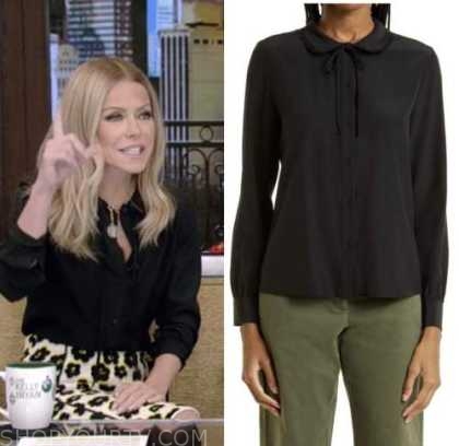 Live with Kelly and Ryan: December 2022 Kelly Ripa's Black Tie Neck ...