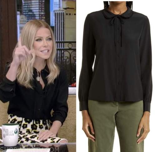 Live with Kelly and Ryan: December 2022 Kelly Ripa's Black Tie Neck ...
