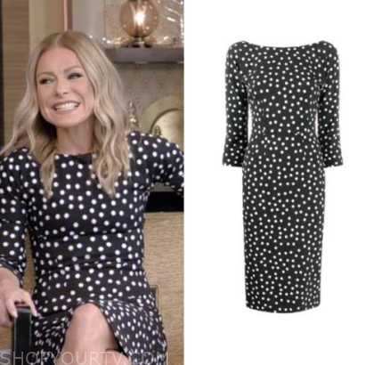 Live with Kelly and Ryan: December 2022 Kelly Ripa's Black Polka Dot ...