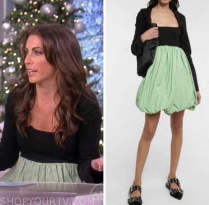 The View: December 2022 Alyssa Farah Griffin's Black And Green Dress ...