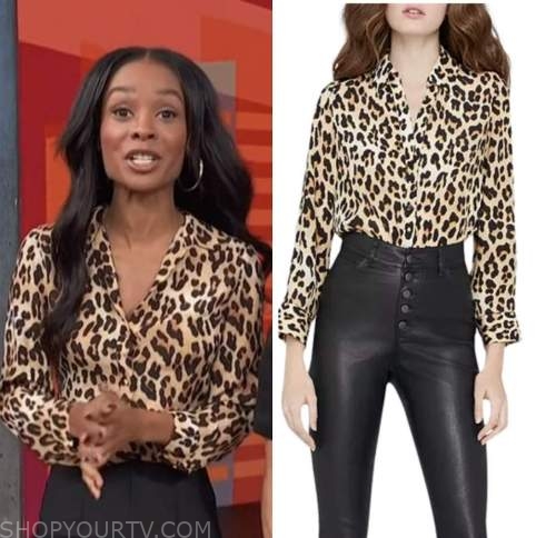 Access Hollywood: December 2022 Zuri Hall's Leopard Print Shirt | Shop ...