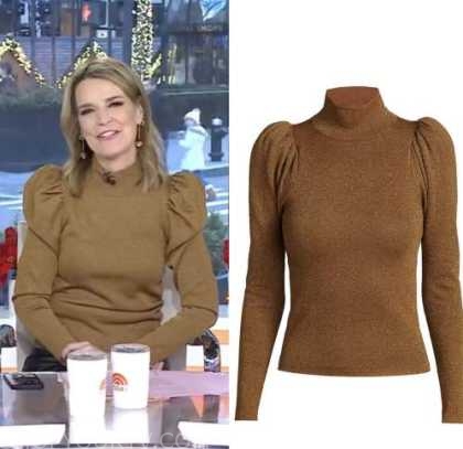 The Today Show: December 2022 Savannah Guthrie's Metallic Brown Puff ...