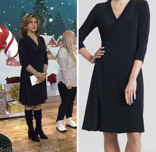 The Today Show: December 2022 Hoda Kotb's Black Wrap Dress | Shop Your TV