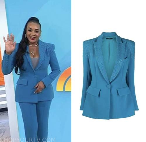 The Today Show: December 2022 Vivica A. Fox's Teal Blue Embellished ...