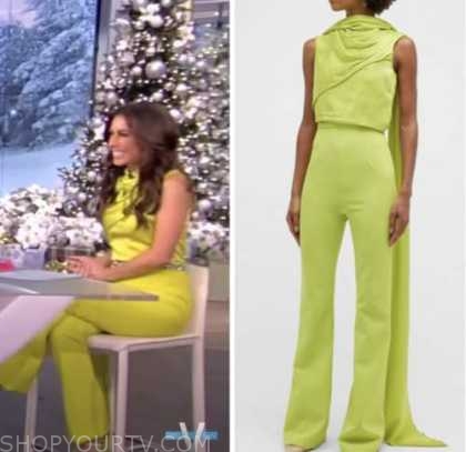 The View: December 2022 Alyssa Farah Griffin's Lime Green Silk Drape ...