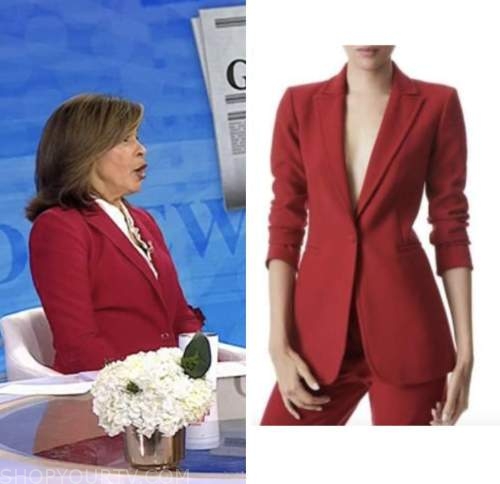 The Today Show: December 2022 Hoda Kotb's Red Single Breasted Blazer ...