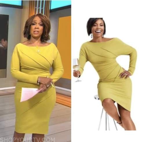 WornOnTV: Gayle King's yellow monogram print dress on CBS Mornings, Gayle  King