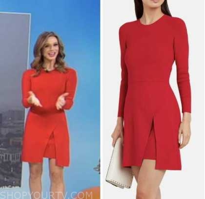 Good Morning America: December 2022 Cheryl Scott's Red Knit Mini Dress ...