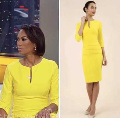 Outnumbered: December 2022 Harris Faulkner's Yellow Pencil Dress | Shop ...