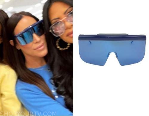 Saint Laurent New Wave 364 99MM Mask Sunglasses worn by Angie Katsanevas as  seen in The Real Housewives of Salt Lake City (S03E07)