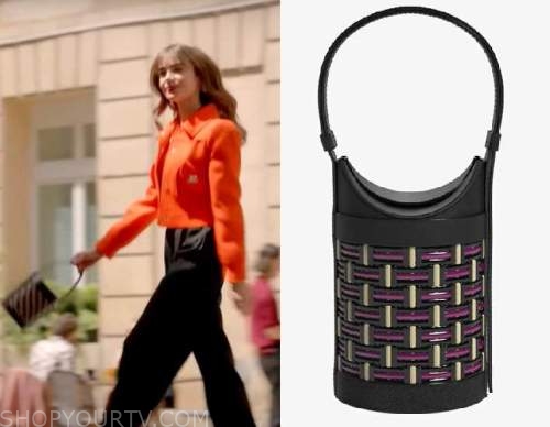 Emily in Paris: Season 1 Episode 3 Emily's Black Quilted Bag