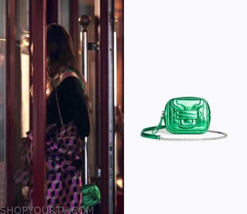 Emily in Paris: Season 3 Episode 3 Emily's Cyclinder Basketweave Bag