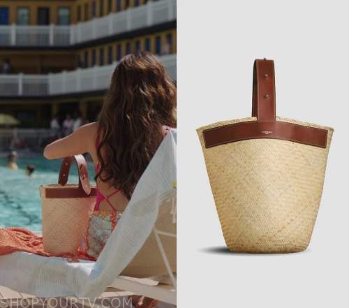 Emily in Paris: Season 3 Episode 3 Emily's Cyclinder Basketweave Bag