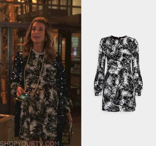 Emily in Paris: Season 3 Episode 1 Madeline's Palm Printed Mini Dress ...