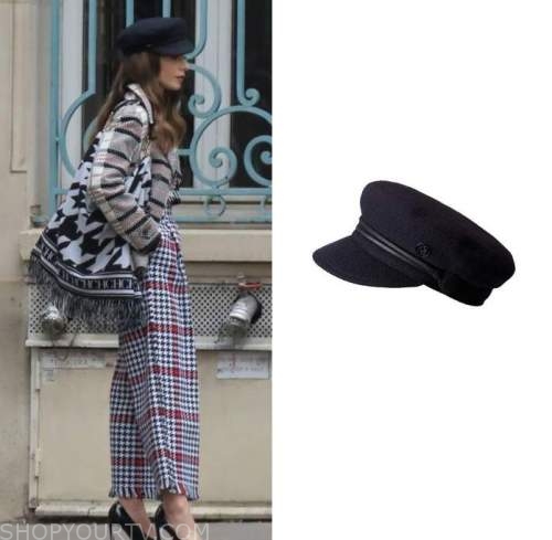 Buy Black Emily In Paris Houndstooth Pattern Bucket Hat by Hair Drama Co.  Online at Aza Fashions.