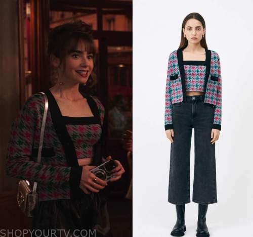 Emily in Paris: Season 2 Episode 10 Emily's Blue Printed Jacket