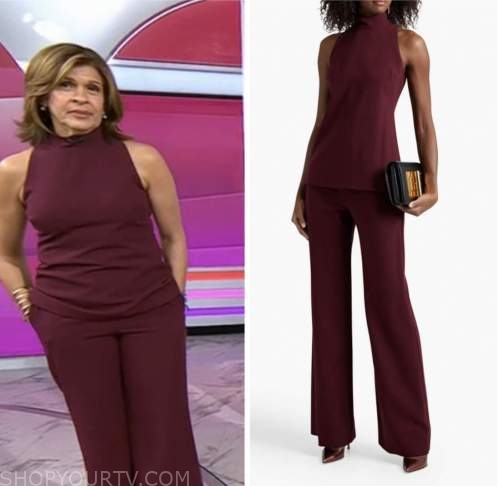 The Today Show: December 2022 Hoda Kotb's Burgundy Two Piece Jumpsuit ...