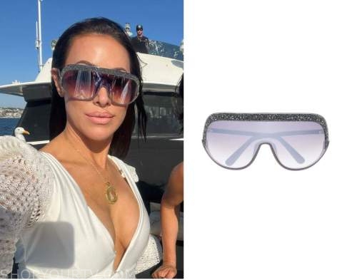 Louis vuitton Cyclone Sunglasses worn by Jen Shah as seen in The Real  Housewives of Salt Lake City (S03E09)