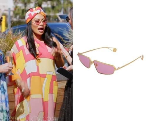 Louis vuitton Cyclone Sunglasses worn by Jen Shah as seen in The Real  Housewives of Salt Lake City (S03E09)