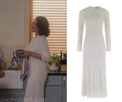 Firefly Lane Season 2 Episode 9 Tully s White Ribbed Midi Dress