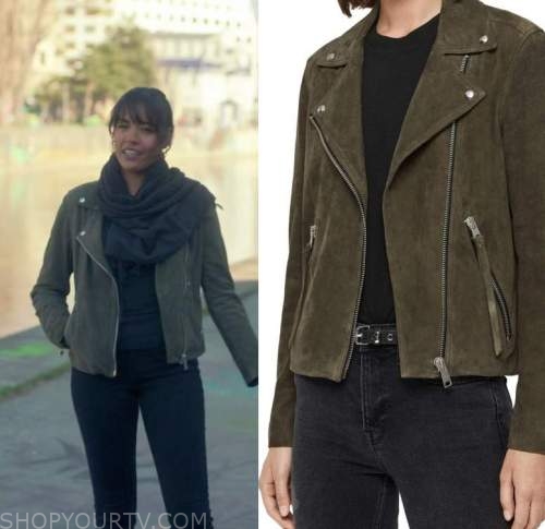 The Recruit: Season 1 Episode 3 Suede Biker Jacket | Shop Your TV