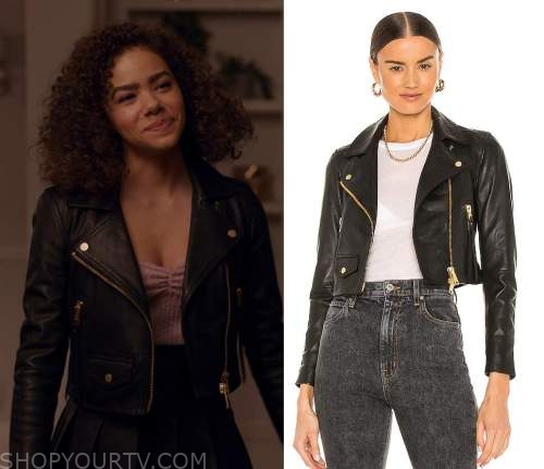 Ginny and Georgia: Season 2 Episode 7 Ginny's Black Leather Jacket ...