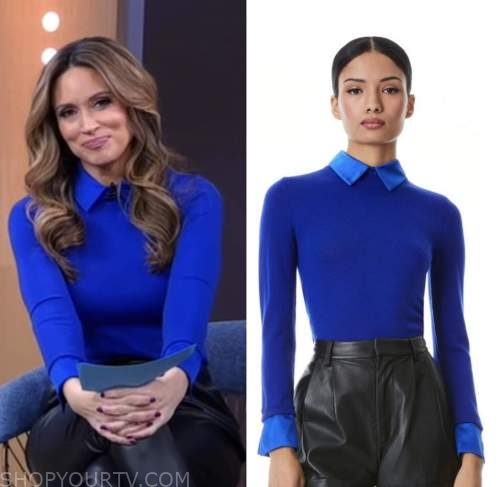Good Morning America: January 2023 Ginger Zee's Blue Blazer and Pant Suit