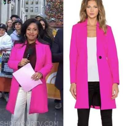 The Today Show: January 2023 Sheinelle Jones's Hot Pink Coat | Shop Your TV