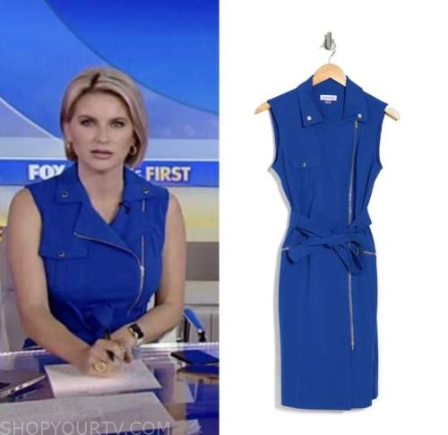 Fox and Friends: January 2023 Ashley Strohmier's Blue Moto Dress | Shop ...