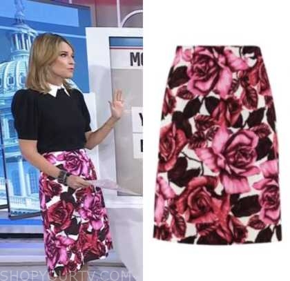 The Today Show: January 2023 Savannah Guthrie's Pink Floral Skirt ...