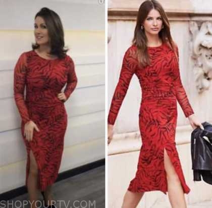 Good Morning Britain: January 2023 Susanna Reid's Red Animal Print 