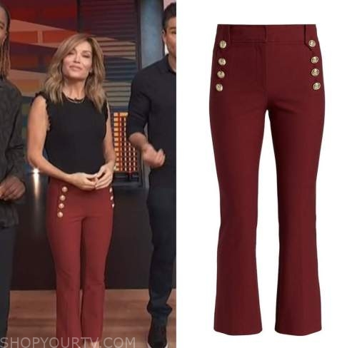 Access Hollywood: January 2023 Kit Hoover's Red Button Detail Pants ...