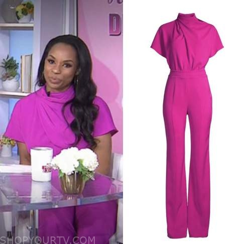 The Today Show: January 2023 Devyn Simone's Hot Pink Draped Jumpsuit ...