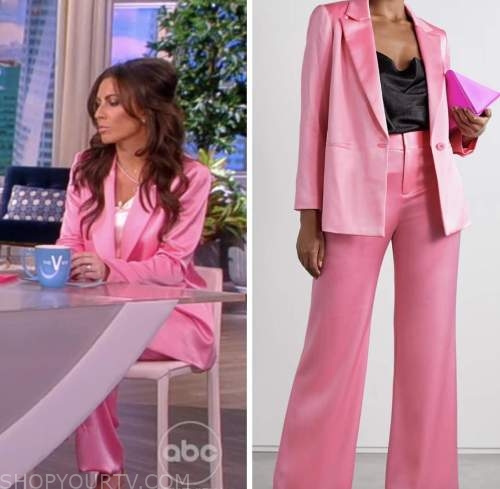 The View: January 2023 Alyssa Farah Griffin's Pink Satin Blazer and ...