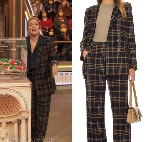 Drew Barrymore Show: January 2023 Drew Barrymore's Plaid Blazer and ...