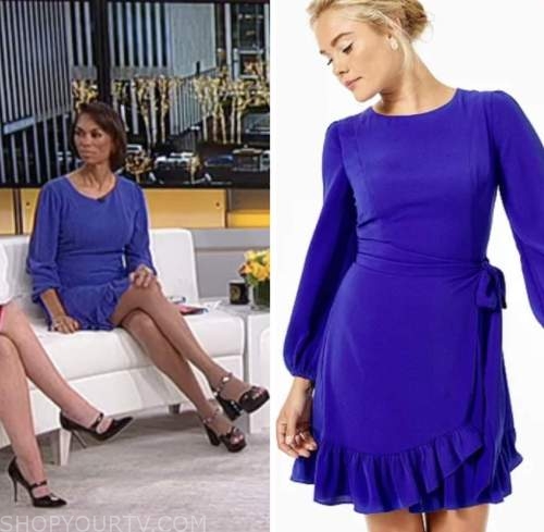 Outnumbered: January 2023 Harris Faulkner's Blue Ruffle Dress | Shop ...