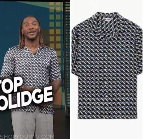 Access Hollywood: January 2023 Scott Evans's Geometric Print Shirt ...