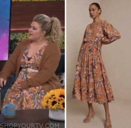 The Kelly Clarkson Show: January 2023 Kelly Clarkson's Orange Floral