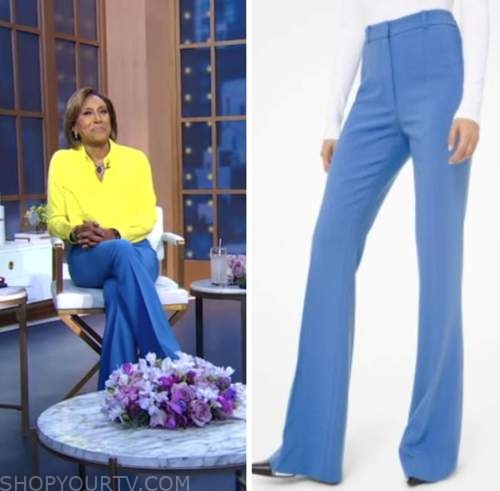 Good Morning America: January 2023 Robin Roberts's Blue Trouser Pants ...