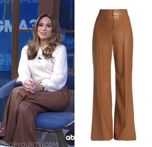 Good Morning America: January 2023 Rhiannon Ally's Camel Leather Wide ...