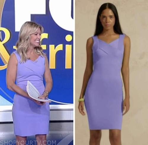 Fox and Friends: January 2023 Ainsley Earhardt's Lavender Purple Sheath ...