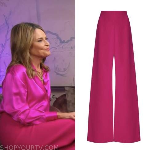 The Today Show: January 2023 Savannah Guthrie's Pink Wide Leg Pants ...