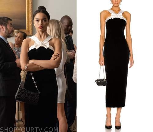 Gossip Girl Reboot: Season 2 Episode 7 Zoya's Black Bow Dress